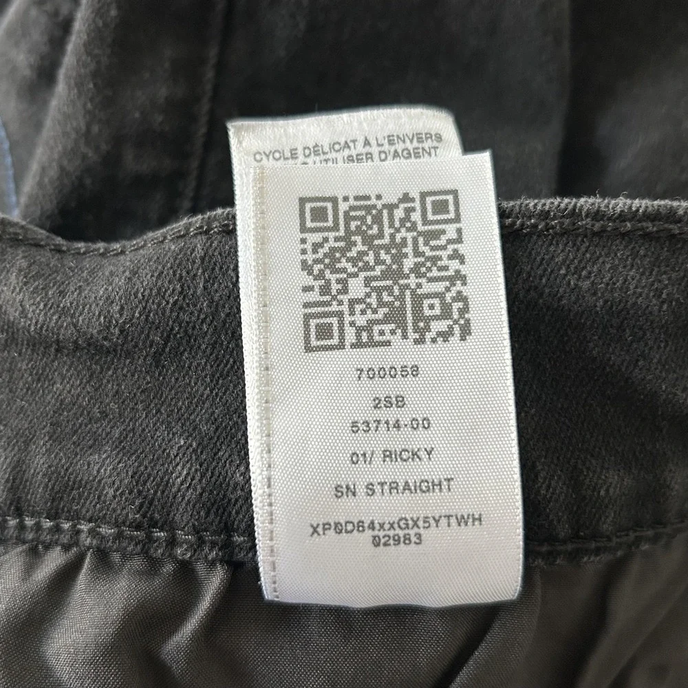 True‎ Religion Ricky Relaxed Straight Jeans Mens 34x33 Black Stretch Denim Logo